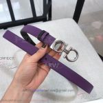 AAA Quality Ferragamo Reversible Purple Leather Gancini Belt For Women
